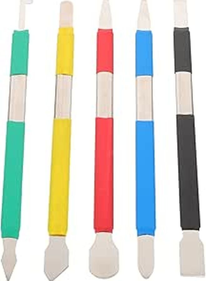 5 Pcs Phone Repair Tool Kit with 10 Interchangeable Heads Sturdy Plastic Spudgers for Screen LCD Disassembly - Image 1