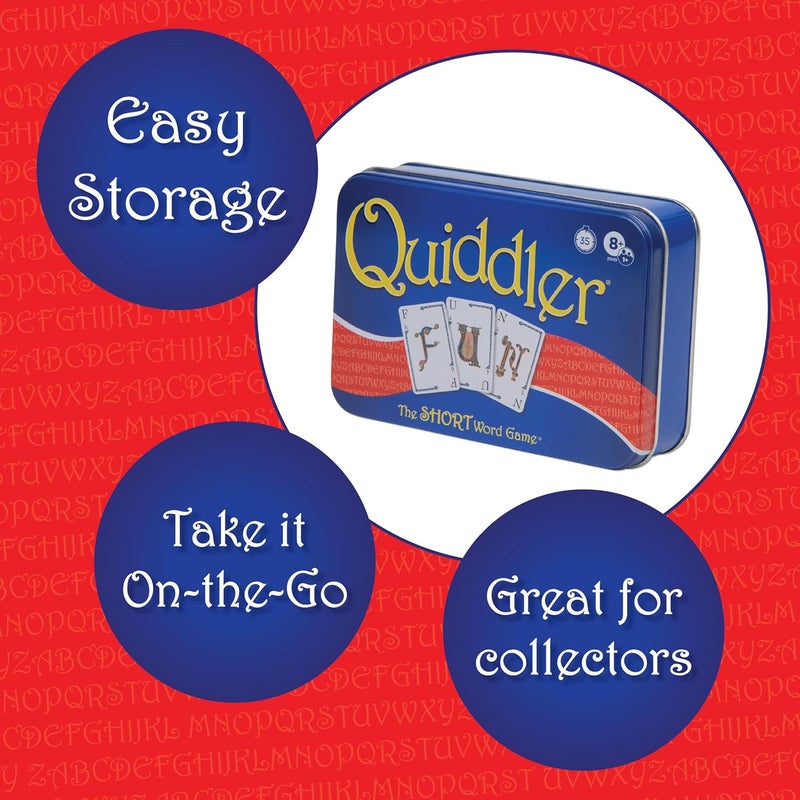 PlayMonster Quiddler Card Games for Kids - Collectors Tin, Playing Cards Word Games, Deck of Cards, Fun Family Games for Kids and Adults, Game Night, Travel Games, Multi-Player, Ages 8+ - Image 3