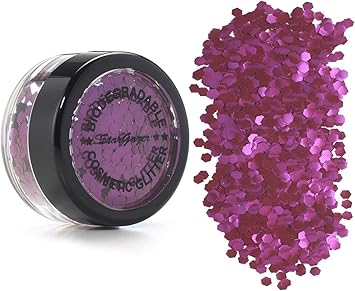 Stargazer Biodegradable Chunky Glitter Shaker Fushia Festival Friendly Biodegradable Cosmetic Glitter - Image 1