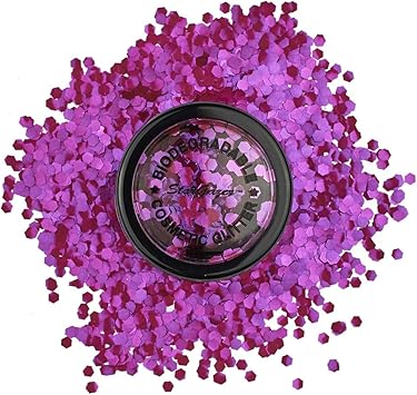 Stargazer Biodegradable Chunky Glitter Shaker Fushia Festival Friendly Biodegradable Cosmetic Glitter - Image 4