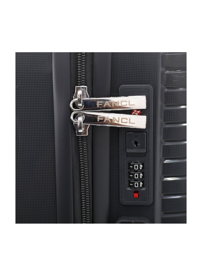 FANCL-حقائب السفر الصلبة 20 بوصة مع منفذ شحن USB، رمادي - Image 3