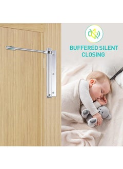 BITTZOOT BITTZOOT Spring Door Closer Adjustable Automatic Door Closer for ResidentialCommercial use Surface Mounted Door Closer with Allen Key and Screws Soft Closing Door  - Image 3