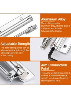 BITTZOOT BITTZOOT Spring Door Closer Adjustable Automatic Door Closer for ResidentialCommercial use Surface Mounted Door Closer with Allen Key and Screws Soft Closing Door  - Image 4
