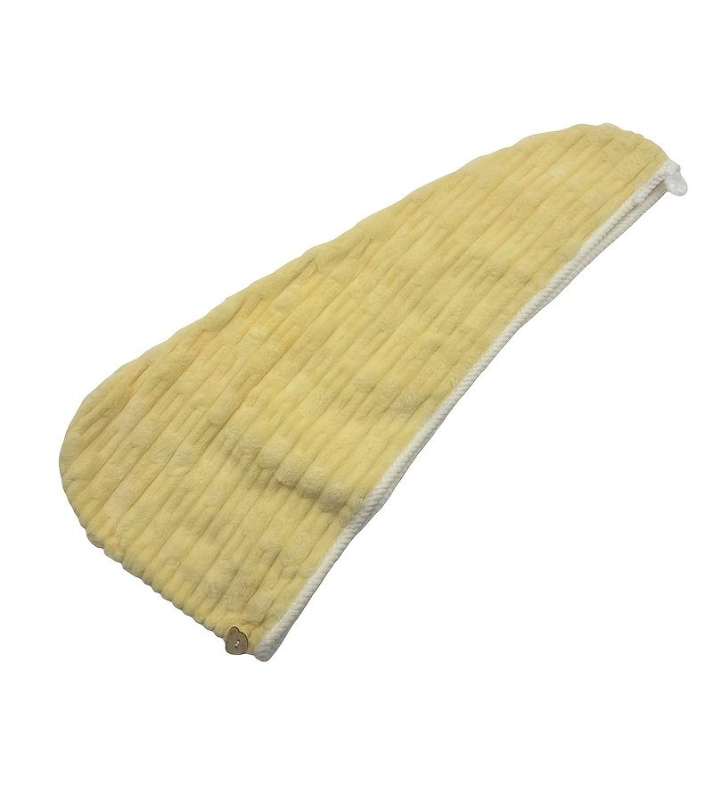 White Velvet Hair Drying Cap For Women Absorbent Quick Dry Hair Towel Wrap - Image 5