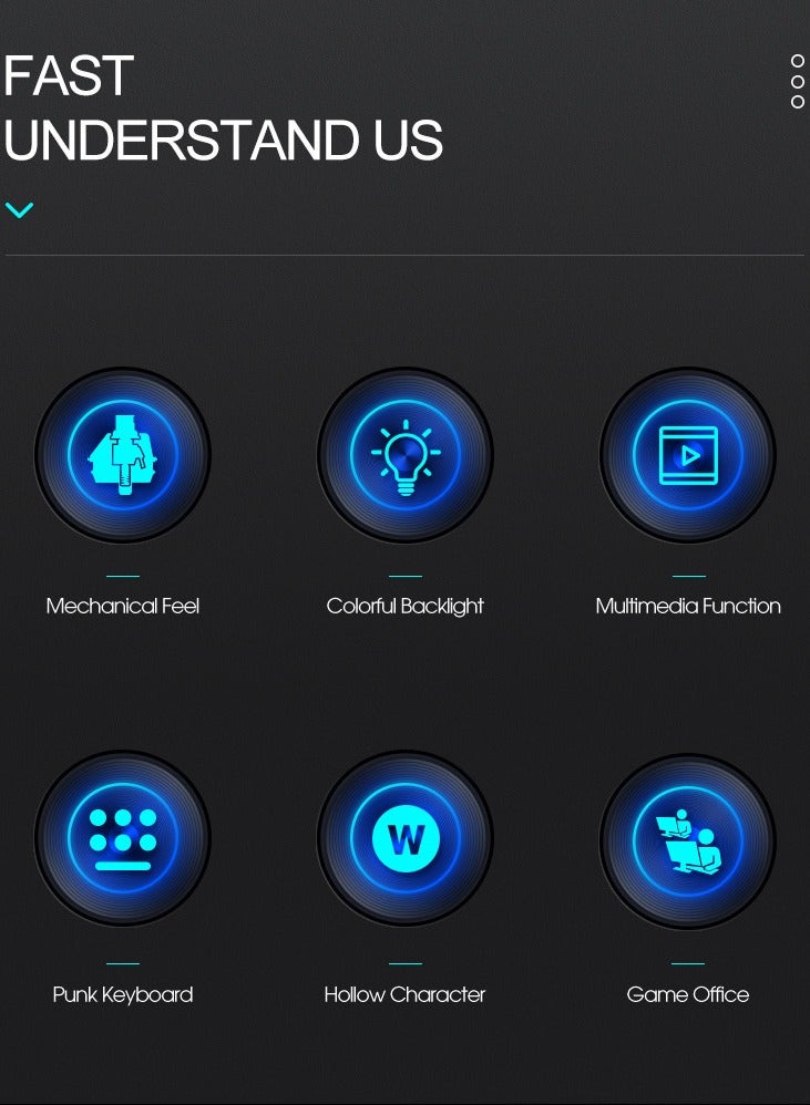 Mechanical Gaming Keyboard RGB Backlit Volume/Lighting Control Knob Fully Programmable 104-Keys Anti-Ghosting Wired Computer Keyboards for Office/Games,Suitable for PC/Ps4/Xbox Gamers - Image 3