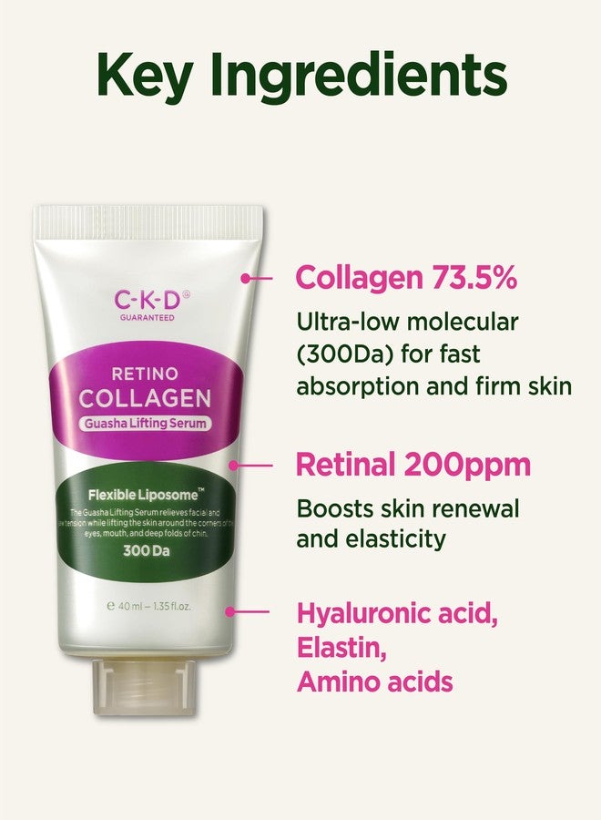 CKD Guaranteed CKD Retinal Collagen Gua Sha Face Serum [Refill] - Lifting Serum for Firming, Tightening, Anti-Aging, and Hydrating. Stainless Steel Roller. Korean Skin Care. 1.35 fl oz - Image 5