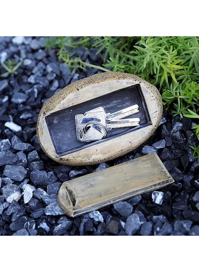 Stone Turtle Outdoor Key Hider Waterproof Resin Hidden Key Box Secure Lock Garden Yard - Image 5