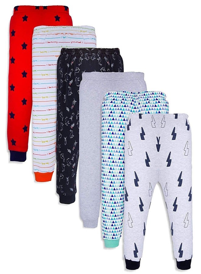 Magic Town Baby Cotton Pajama Pants with Rib Unisex's (Pack of 6) (2-3 Years) Multicolour - Image 2