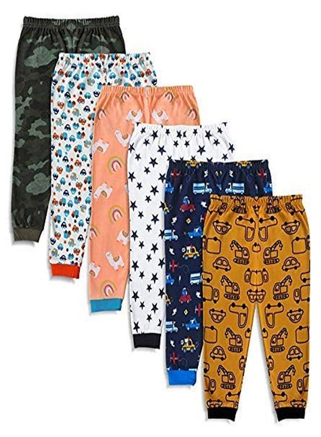 Magic Town Baby Cotton Pajama Pants with Rib Unisex's (Pack of 6) (2-3 Years) Multicolour - Image 3