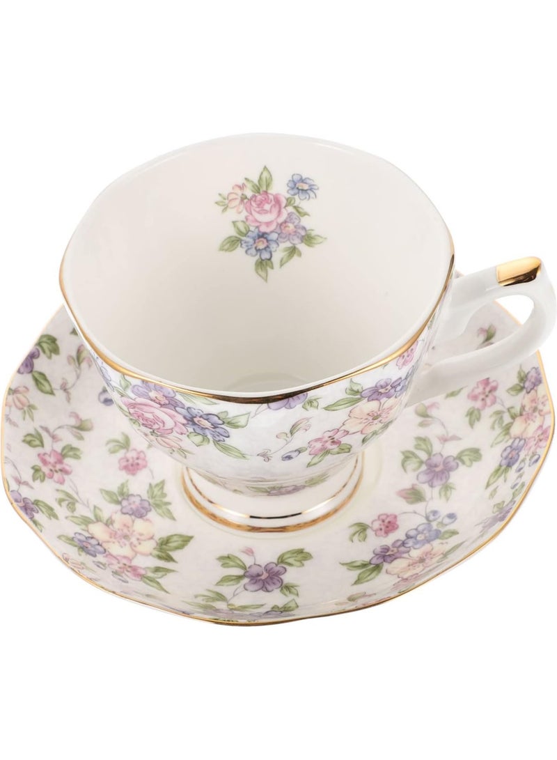 M MIAOYAN 1Set Bone China Practical Coffee Cup for Kitchen Use Elegant Dining Tableware for Tea Coffee and More - Image 1