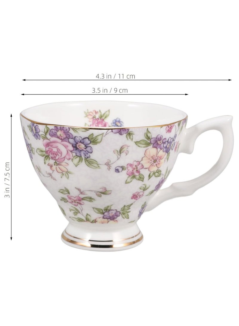 M MIAOYAN 1Set Bone China Practical Coffee Cup for Kitchen Use Elegant Dining Tableware for Tea Coffee and More - Image 2