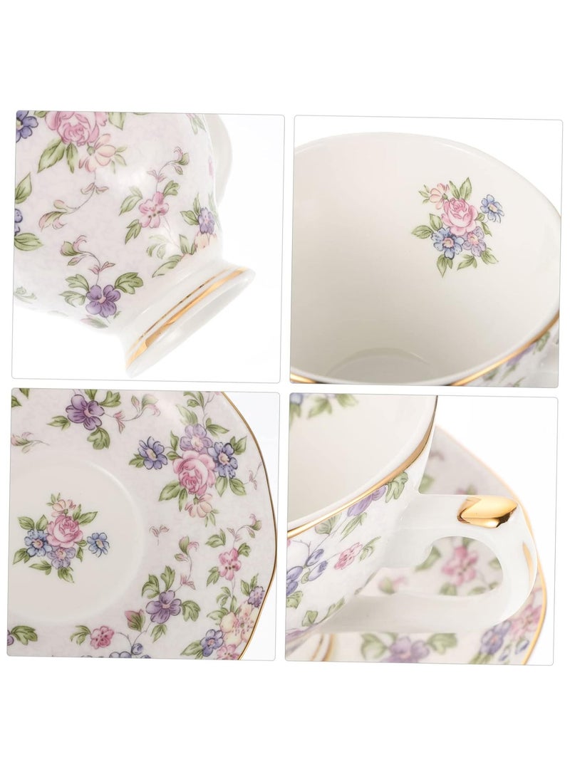 M MIAOYAN 1Set Bone China Practical Coffee Cup for Kitchen Use Elegant Dining Tableware for Tea Coffee and More - Image 3