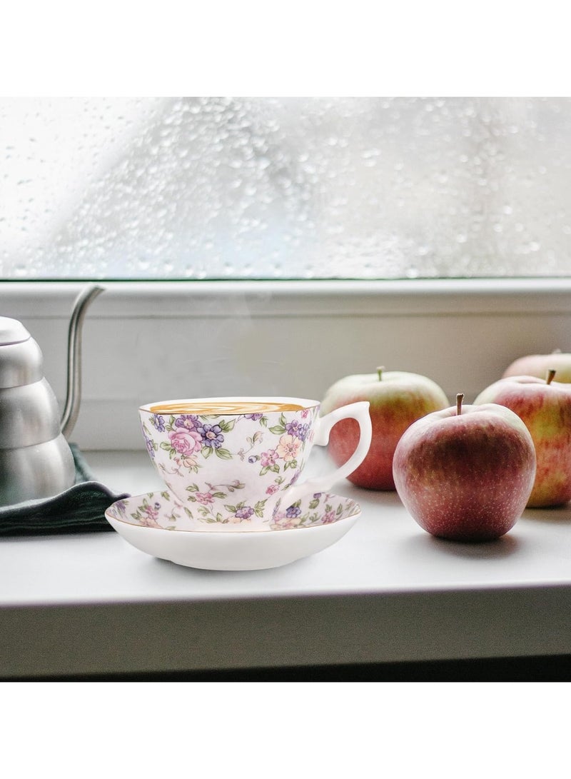 M MIAOYAN 1Set Bone China Practical Coffee Cup for Kitchen Use Elegant Dining Tableware for Tea Coffee and More - Image 5