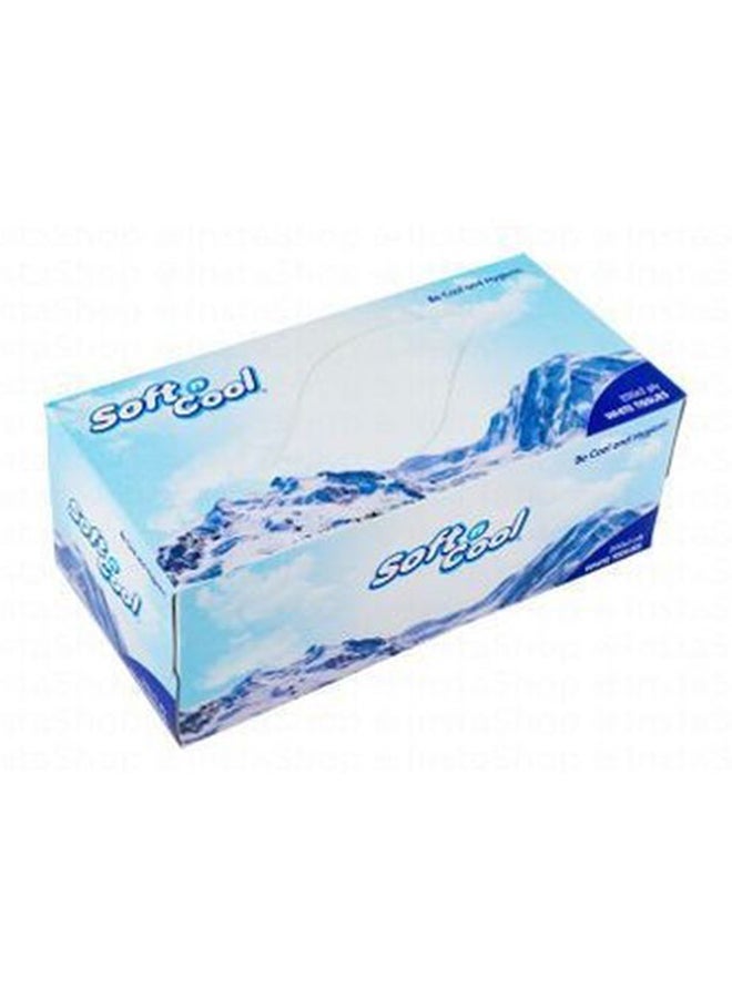 Soft n Cool White Facial Tissues, 200'S x 2 Ply 