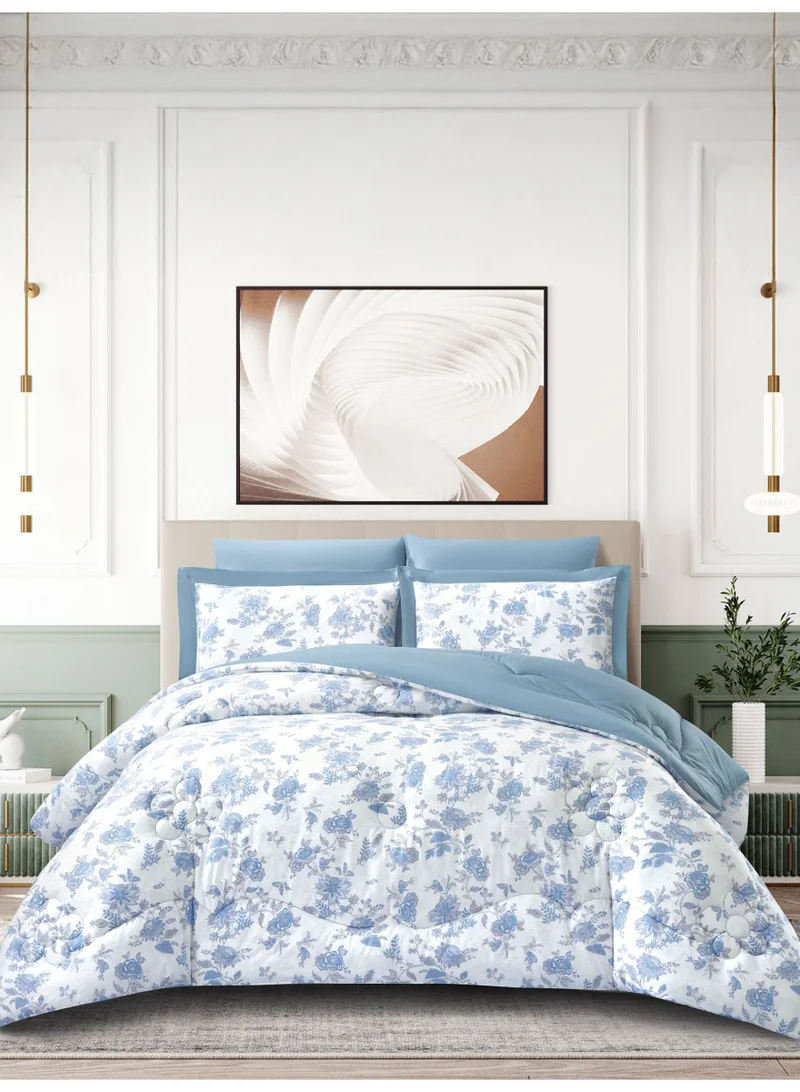 دوناتيلا طقم مفرش ناتشورال كولكشن مشجر 6 قطع مقاس مزدوج 200×200 قطن طبيعي 230 غرزة