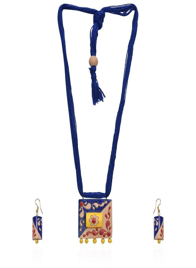 RAI COLLECTION مجموعة راي كوليكشن، عقد من خيوط الطين الأزرق للنساء - Image 1