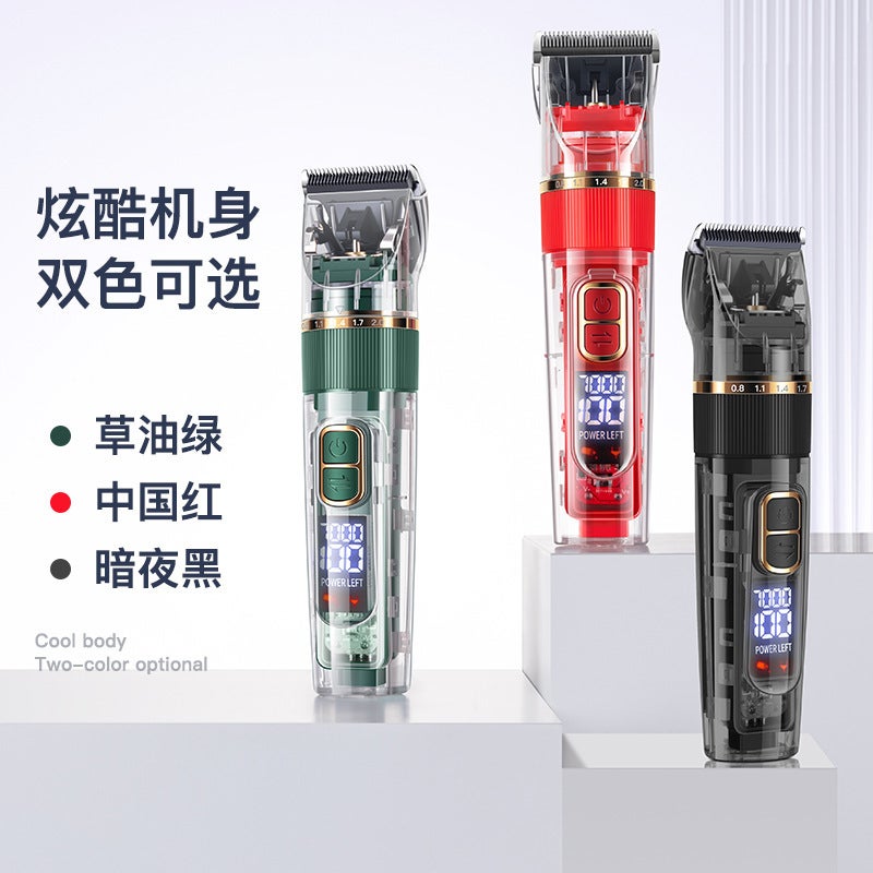 Transparent Pet Shaver Lcd Digital Display Hair Trimmer Electric Clippers Cat Hair Trimmer Scissors Suit Hair Clipper Electric Push - Image 3