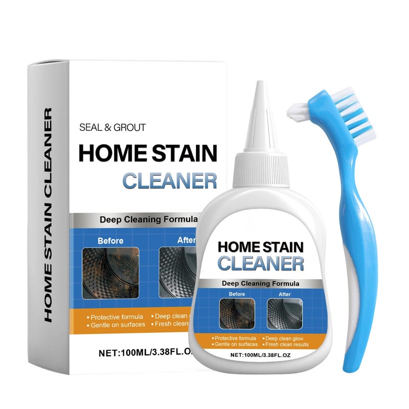 BSpecter Home Stain Cleaner Gel, Washing Machine Cleaner with Brush, Home Remover Gel for Washing Machine, Refrigerator Strips, Deep Cleaning Gel for Tiles, Kitchen Sinks, Walls, Bathrooms (100 ML) - Image 1