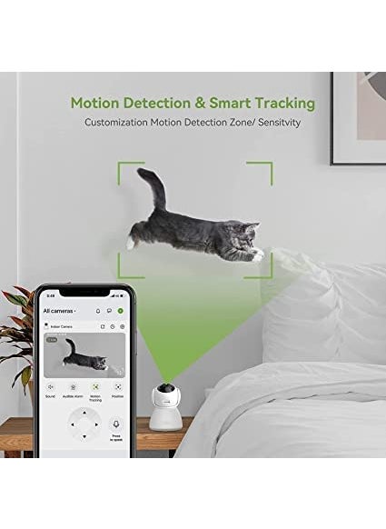 JKPlus JKPlus 1080p Full HD Two Way Audio HD 1080P Home 128G TF Card Slot Cloud Storage Wireless WiFi Indoor Security IP CCTV Camera One Year Warranty Baby Monitor Camera  - Image 4
