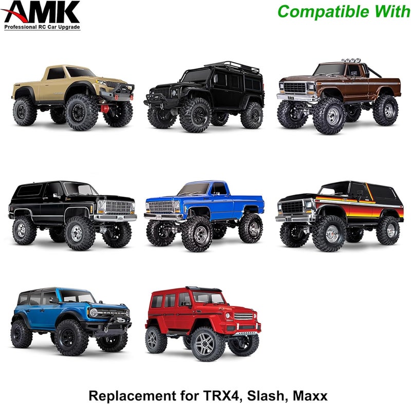 AMK 39Pcs TRX4 Metal Ball Bearings Kit Rubber Sealed Axial SCX10 Bearings Set for 110 RC Crawler 920764 820464 Bronc TRX6 Slash UDR Tamiya TT02 Semi - Image 2