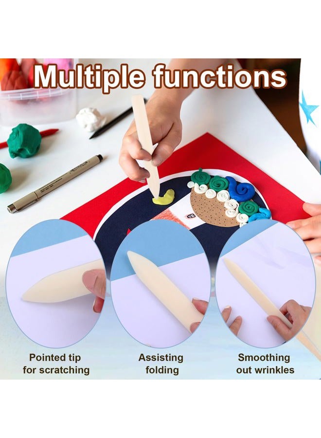 Easywiny 20 PCS Bone Folder Tool, Plastic Bone Folder Crafts Scoring Folding Creasing Paper Crafting Scrapbooking Tool for Paper Leathercrafts Bookbinding and DIY Card Making Handmade(2 Styles) - Image 4