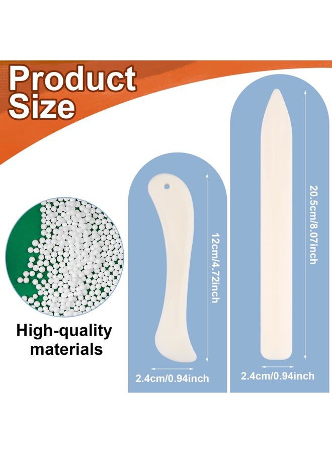 Easywiny 20 PCS Bone Folder Tool, Plastic Bone Folder Crafts Scoring Folding Creasing Paper Crafting Scrapbooking Tool for Paper Leathercrafts Bookbinding and DIY Card Making Handmade(2 Styles) - Image 2