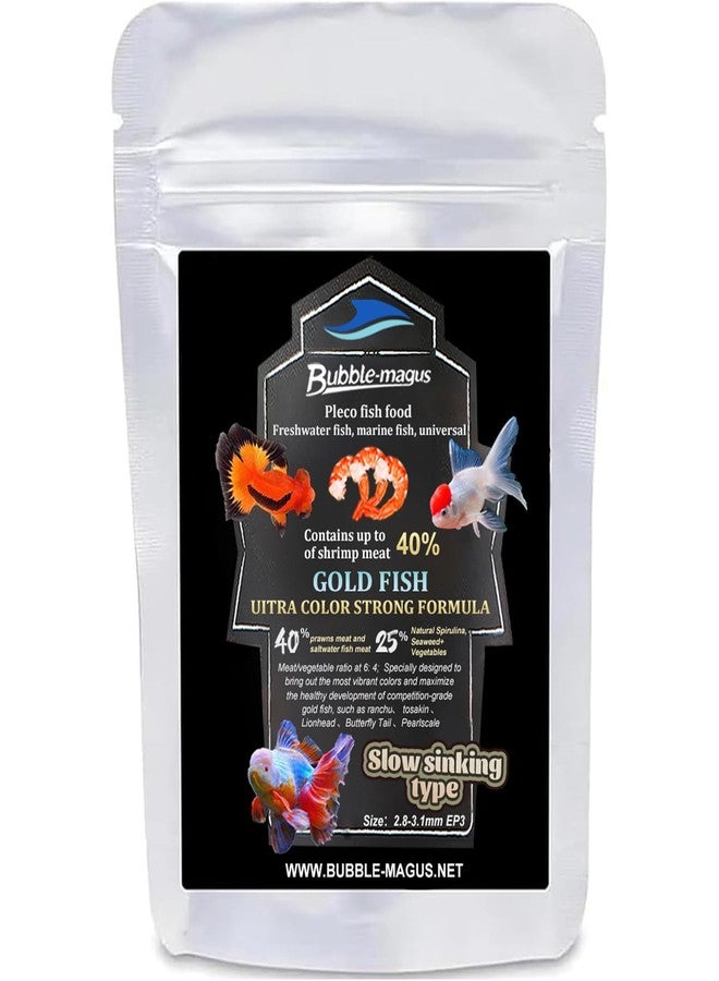 Bubble Magus Sinking Goldfish Food, Color Enhancing, Balanced Diet, All Natural Ingredients, Clear Water Formula, Slow Sinking Gold Fish Pellets, Goldfish Ultra Color (5 oz) - Image 1
