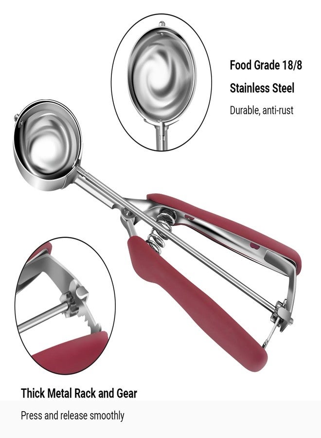 Amroicus Cookie Scoop Set, Cookie Scoops for Baking Set of 3, Stainless Steel Ice Cream Scoop, 1 Tbsp/2 Tbsp/3 Tbsp Cookie Dough Scoop, Cookie Scooper for Cookie Cupcake Muffin Truffles Ice Cream - Image 3