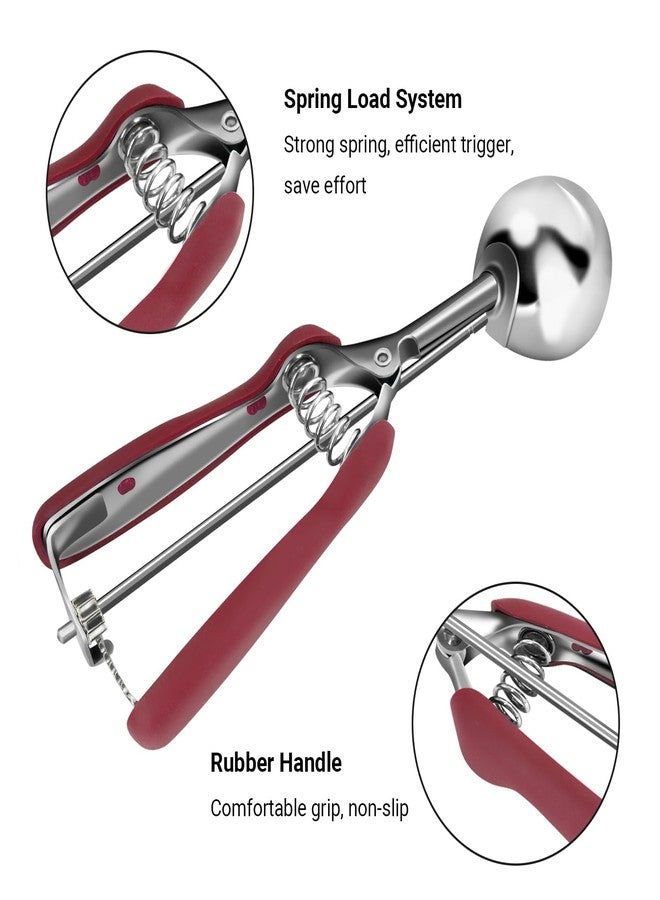 Amroicus Cookie Scoop Set, Cookie Scoops for Baking Set of 3, Stainless Steel Ice Cream Scoop, 1 Tbsp/2 Tbsp/3 Tbsp Cookie Dough Scoop, Cookie Scooper for Cookie Cupcake Muffin Truffles Ice Cream - Image 4