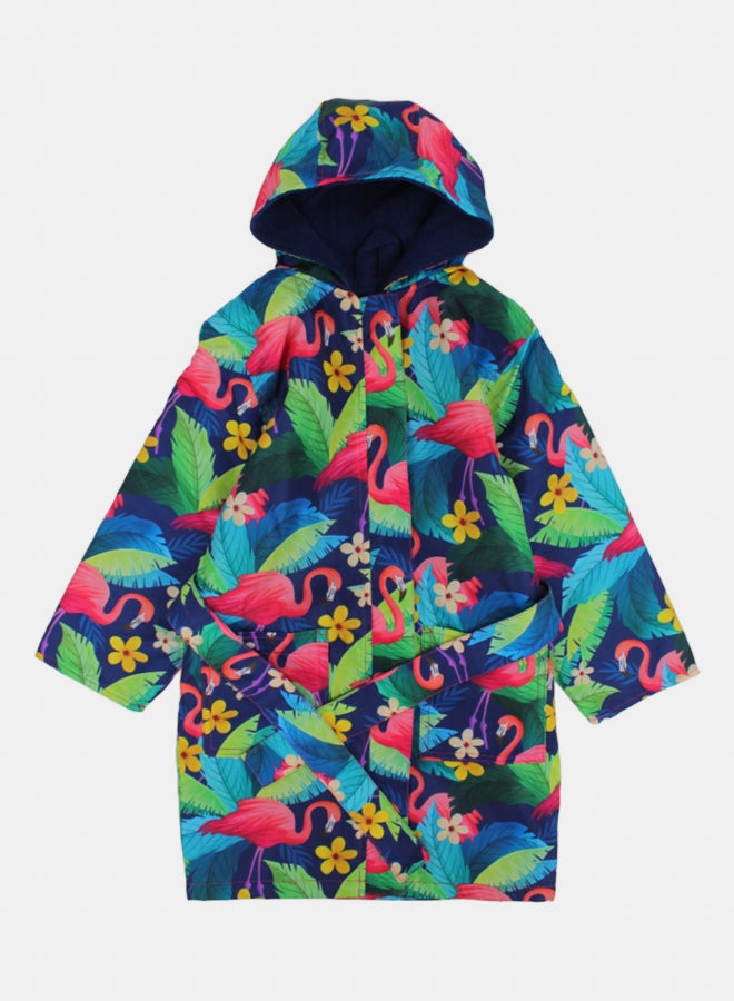 I.Wear I.Wear Flamingo Design Girls Multicolored Waterproof Swim Robe  - Image 1