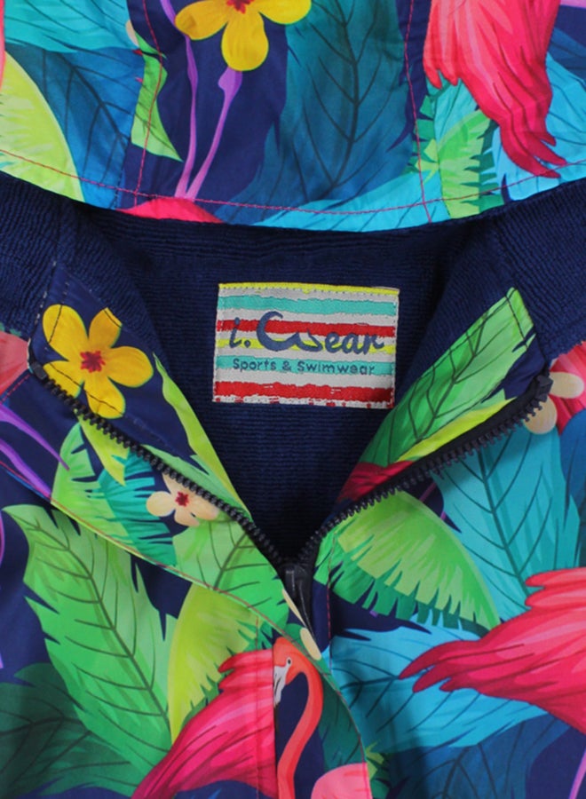 I.Wear I.Wear Flamingo Design Girls Multicolored Waterproof Swim Robe  - Image 3
