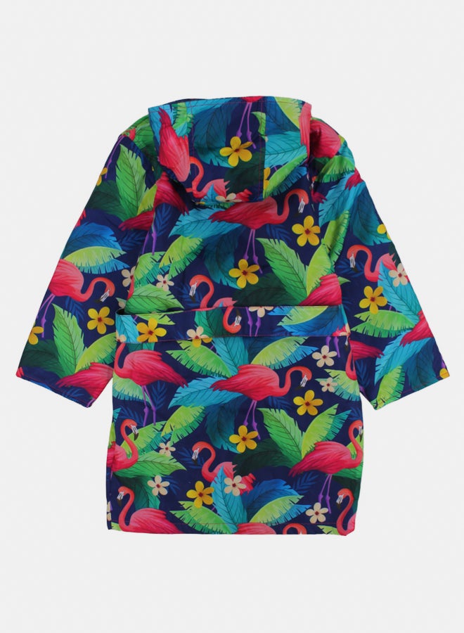 I.Wear I.Wear Flamingo Design Girls Multicolored Waterproof Swim Robe  - Image 2