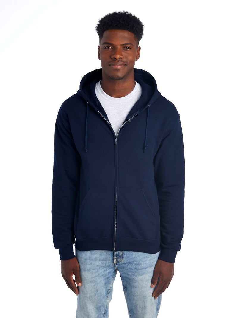 Jerzees -Men's NuBlend -Fleece -Sweatshirts & -Hoodies, Full Zip-Navy, X-Large - Image 1