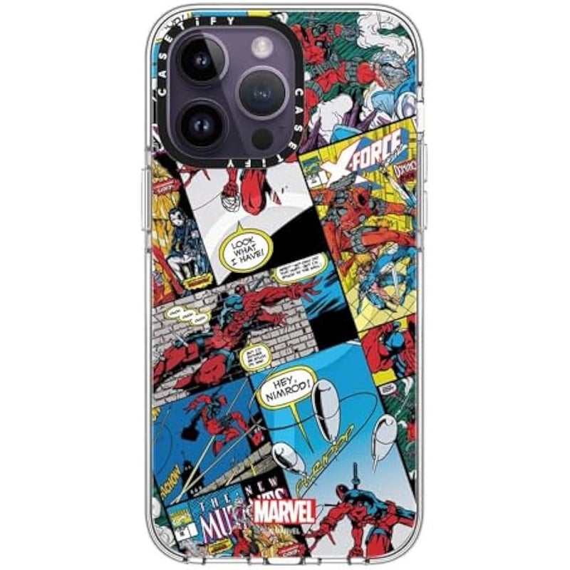 Casetify Clear iPhone 14 Pro Max Case 【Deadpool & Wolverine Co-Lab/Not Yellowing / 6.6ft Drop Protection/Magsafe】 - Comic Collage case - Clear - Image 2