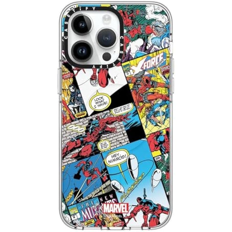Casetify Clear iPhone 14 Pro Max Case 【Deadpool & Wolverine Co-Lab/Not Yellowing / 6.6ft Drop Protection/Magsafe】 - Comic Collage case - Clear - Image 1