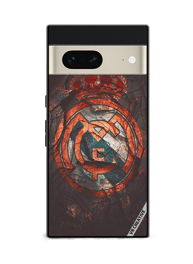 VR CREATIVE Protective Case Cover For Google Pixel 7 Real Madrid Cake Design Multicolour - Image 1