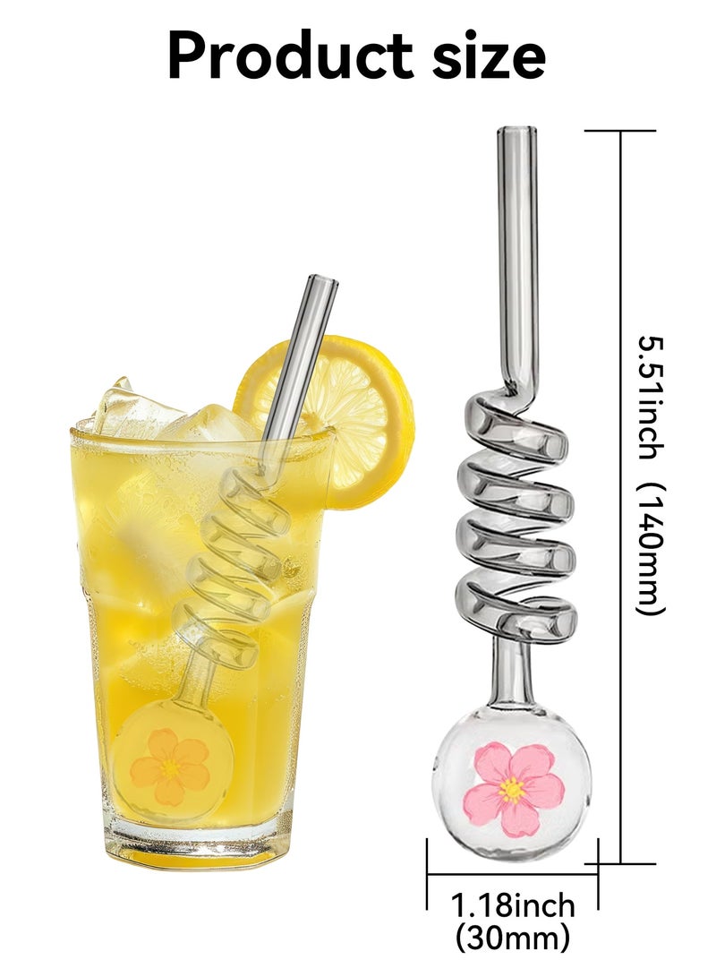 5pcs Premium Heat Resistant Glass Straw High Borosilicate Materia for Long lasting Use - Image 2