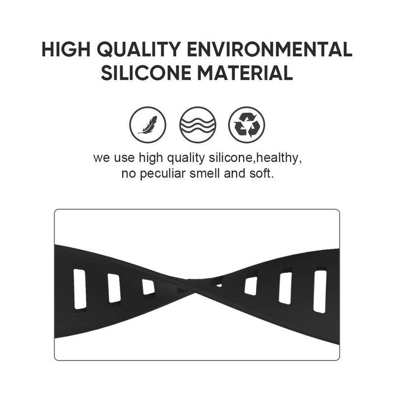 ANCOOL Compatible with Suunto Ambit 3 Watch Band, Soft TPU Replacement Sport Strap Accessory Wristband for Suunto Ambit 3 Sport, 3 Run, 2R, 2S, 2, and 1 (Black) - Image 3