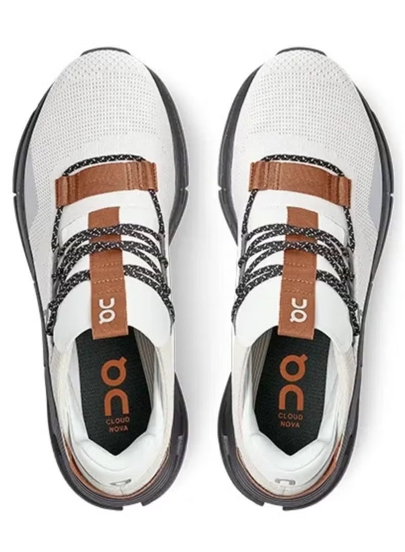 ON Cloundnova white peacan edition  All-Day Performance and Travel Shoe - Image 4