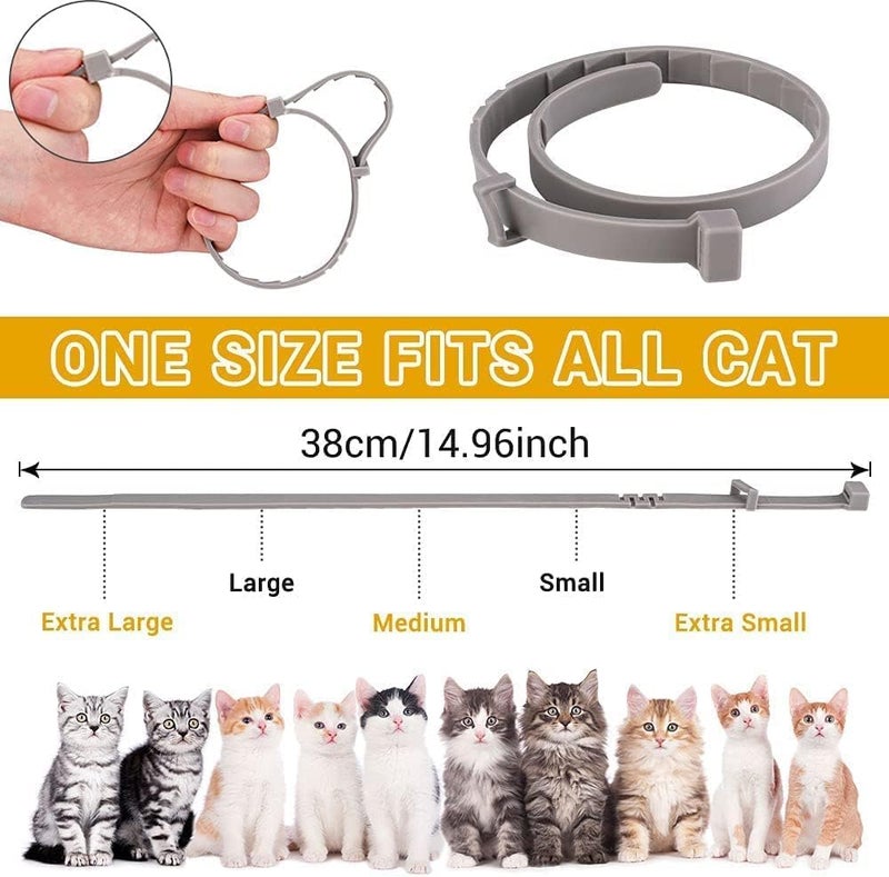 Valman 2 pack Cat Flea and Tick Collar, Flea and Tick Prevention for Cats, 8 Months Effective Protection Waterproof Adjustable for All Sized Kittens puppy and Other small pets - Image 3