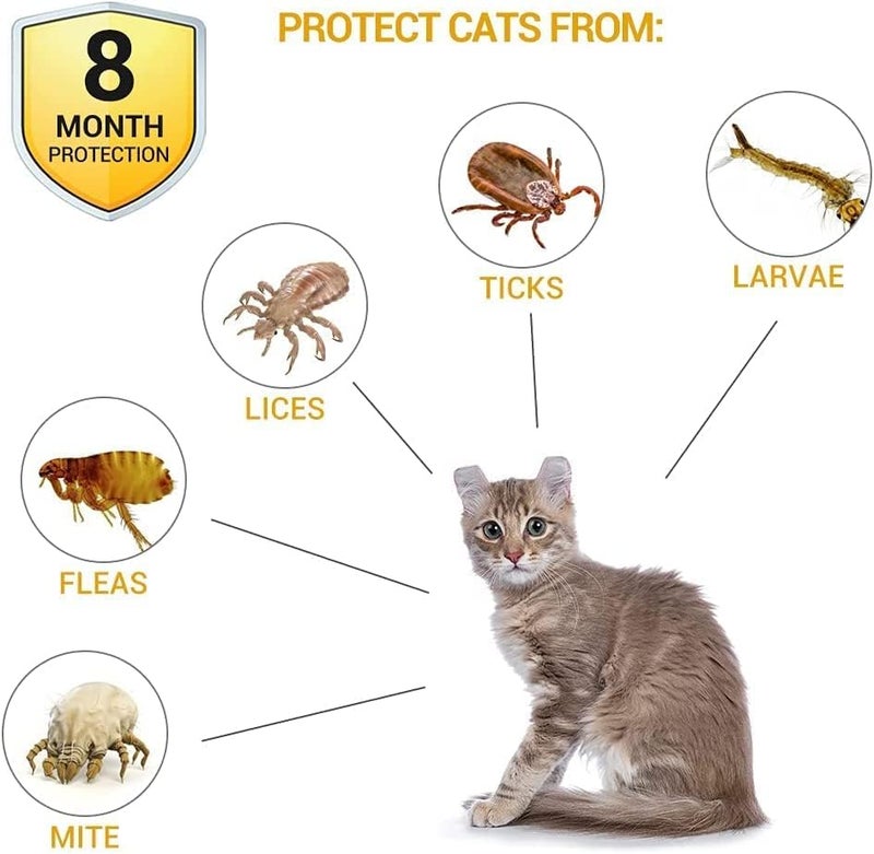 Valman 2 pack Cat Flea and Tick Collar, Flea and Tick Prevention for Cats, 8 Months Effective Protection Waterproof Adjustable for All Sized Kittens puppy and Other small pets - Image 4