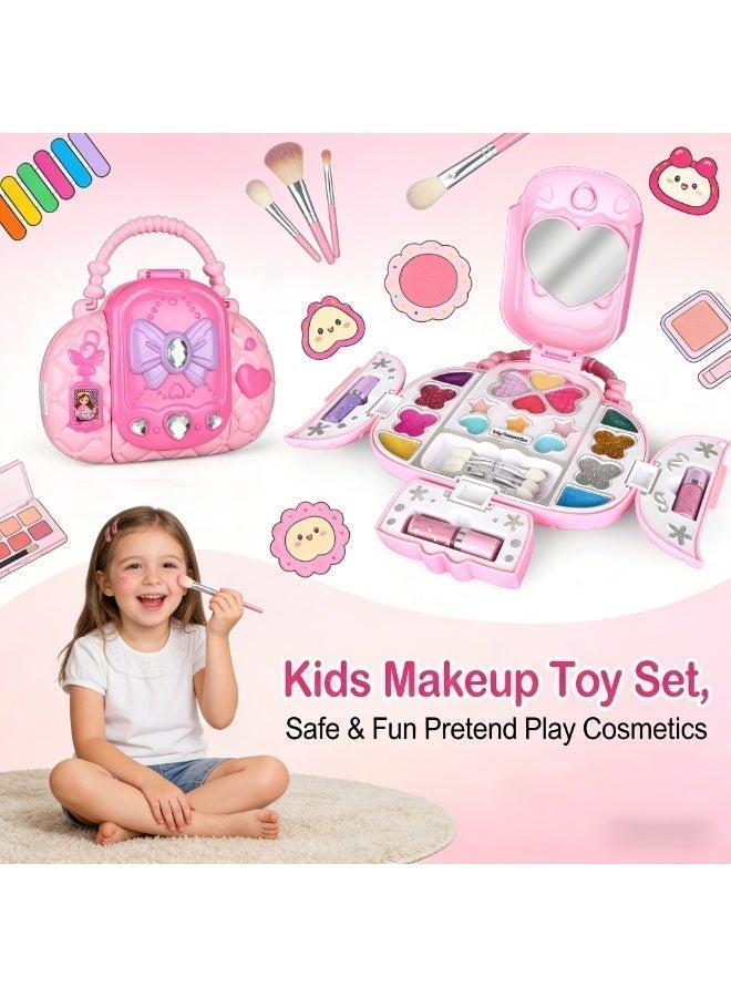 Beauenty Kids Makeup Kit for Girl - Washable Princess Makeup Set with Handbag & Mirror, Toys for Girls Ages 3+, Kids Makeup Set & Makeup Kit For Girls Ideal for Birthday & Ramadan Gifts - Image 5