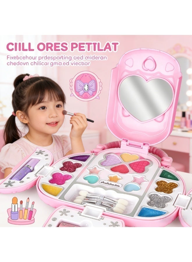 Beauenty Kids Makeup Kit for Girl - Washable Princess Makeup Set with Handbag & Mirror, Toys for Girls Ages 3+, Kids Makeup Set & Makeup Kit For Girls Ideal for Birthday & Ramadan Gifts - Image 3
