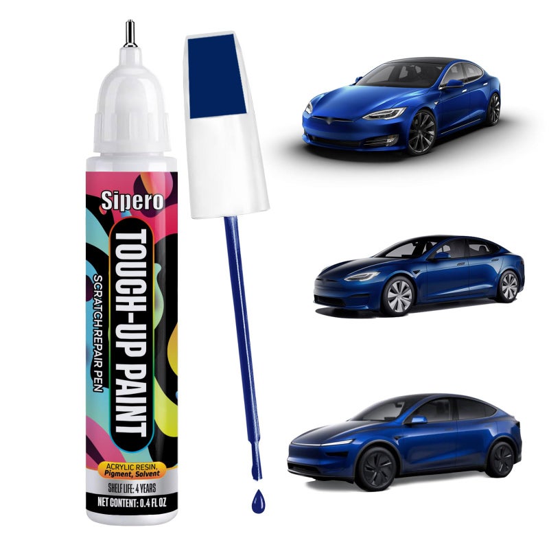 sipero for Tesla PPSB Deep Blue Touch Up Paint Exact Match Scratch Repair Pen for Model 3 Y S X Car Paint Chip Scratch Remover - Image 3