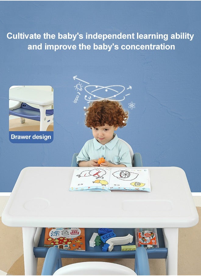 JSAITOYS Plastic Study Children's Toy Table With Chair  - Image 3