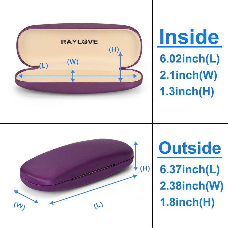 RayLove Unisex Hard Shell Eyeglasses Cases, Protective Case For Glasses - Image 2