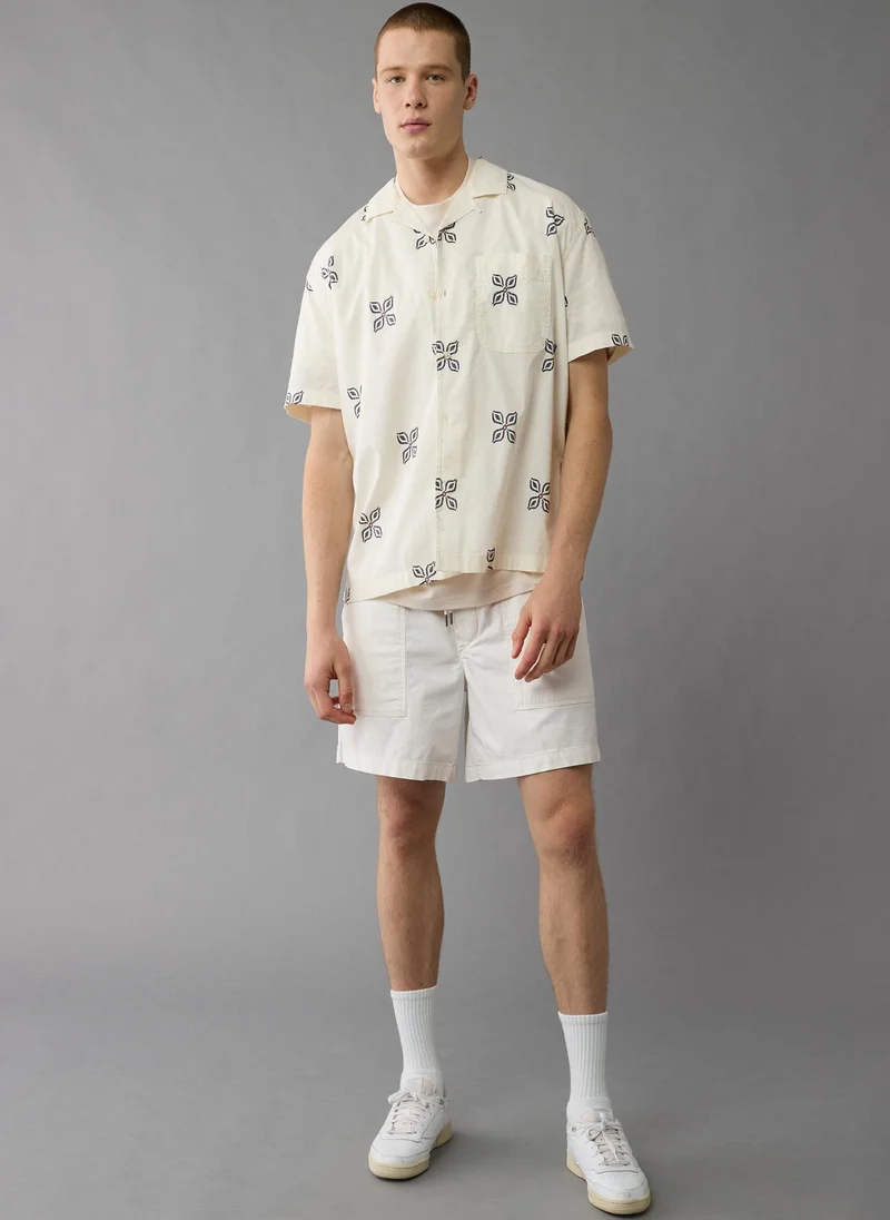 امريكان ايجل Printed Button-Up Poolside Shirt