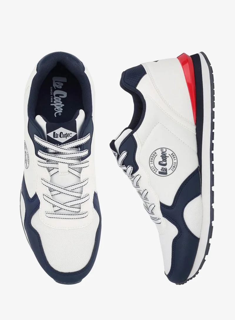 لي كوبر Men Logo Print Lace-Up Sneakers