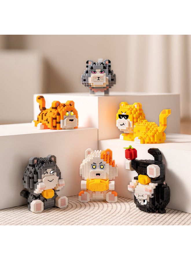 Micro-particle Building Blocks Doll Compatible With Lego Happy Food Hamburger Fries Pineapple Children's Educational Toys Ornaments - Image 4