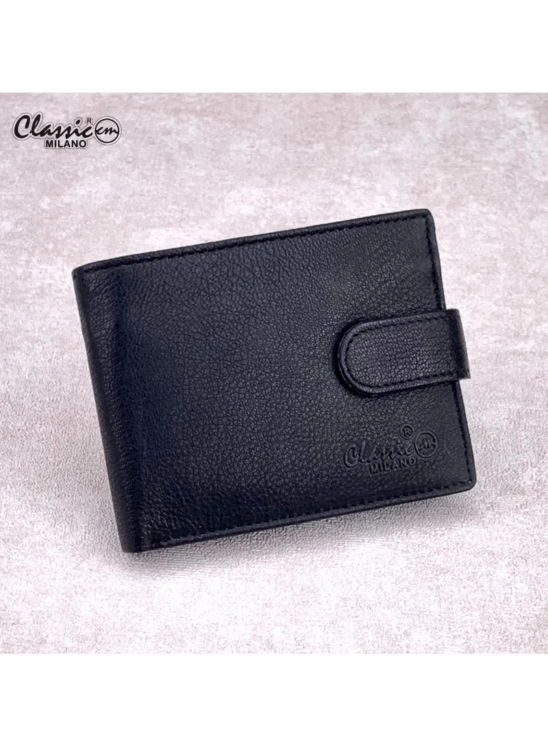 Classic Milano Classic Milano Men’s Wallet – Slim Bifold Leather Wallet for Men with RFID Blocking, Multiple Card Slots & Middle Zip – Stylish Mens Purse Wallets Gift for Husband, Father